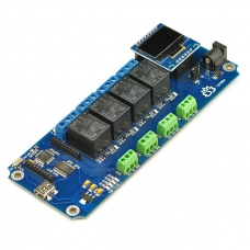 TSTR04 - 4 Channel Outputs 4 Temperature Sensors USB Relay (Thermostats)